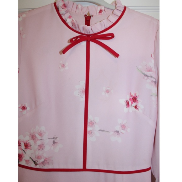 Ted Baker Pink Mini Long Sleeve Pink Dress Size 1 ( US 4) - Picture 4 of 6